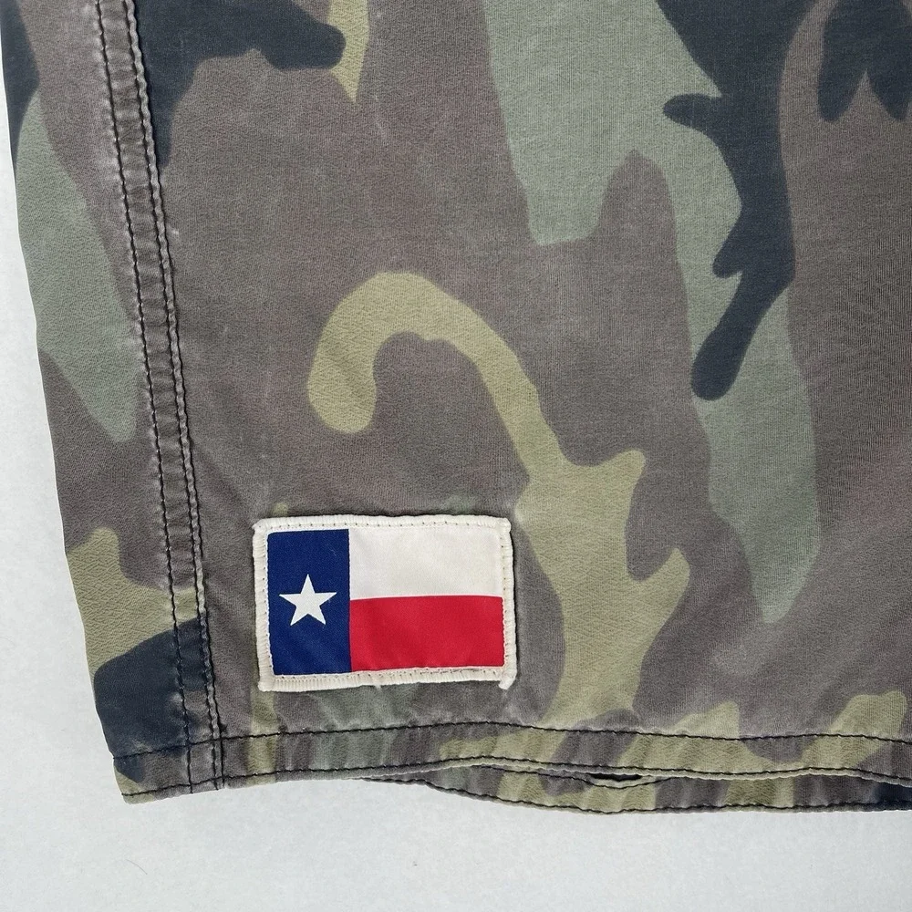 Birdwell Beach Britches Board Shorts Mens 34 Camo Texas Nylon Surf Swim Trunks